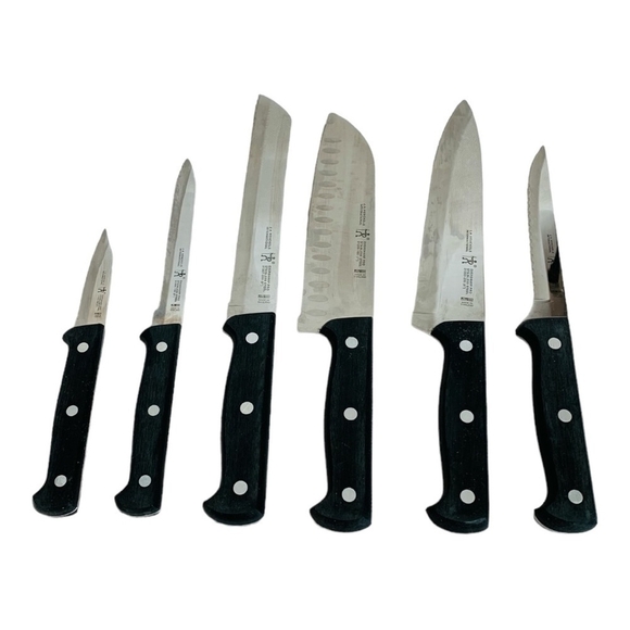 Vintage J.A.HENCKELS 7-Piece KNIFE Block Set High Quality Stainless Steel Knives - Picture 5 of 5